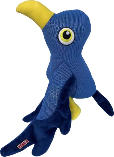KONG Shimmy Shakers Meeuw Hondenspeeltje | Blauw met Gele Accenten