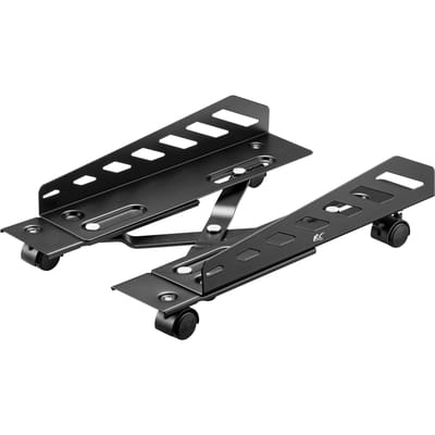 NanoRS RS480 - PC Houder - Desktop Standaard tot max 25kg met wielen - breedte 160~300mm - Zwart