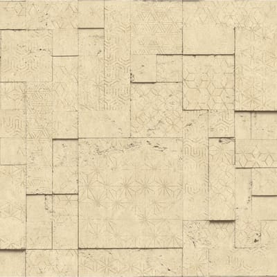 Horizons tegels/dessin beige (tegels vliesbehang, beige)
