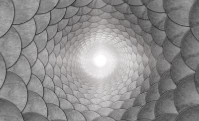 Grey Spiral Photo Wallcovering