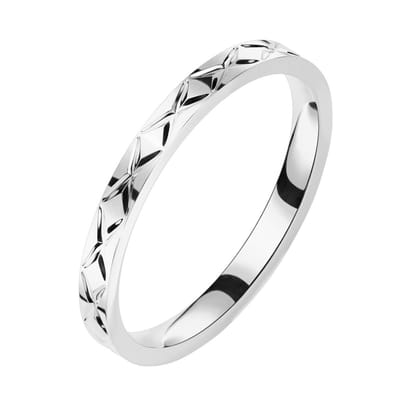 Twine - Dames Ring - Ring Dames - Ring Zilver Dames - Zilveren Ring - Ring Zilver - Zilveren Ringen - Motief