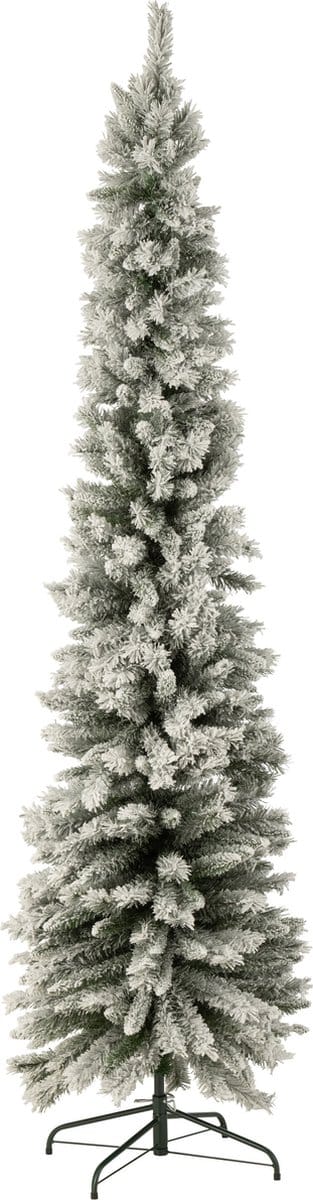 J-Line kerstboom Model Besneeuwd - kunststof - groen - large - 240 cm hoog