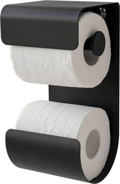 Sealskin Brix - WC rolhouder - Toiletrolhouder - Reserverolhouder - Zwart