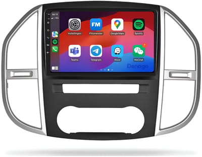 CarPlay autoradio geschikt voor Mercedes Vito | 2015 t/m 2024 | Android 13 | Draadloos Apple CarPlay & Android Auto | 2GB + 32GB | QuadCore processor | Denago DNG-A42 | 2025 model | 2015 2016 2017 2018 2019 2020 2021 2022 2023 2024 | Bluetooth & Wifi