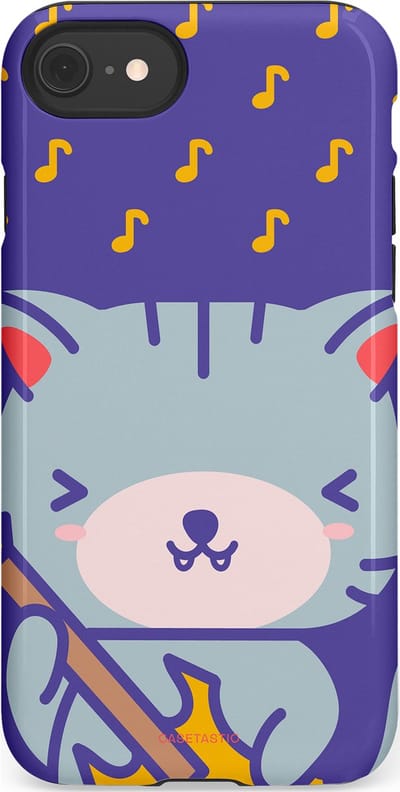 Casetastic Hoesje Geschikt voor Apple iPhone 7/8/SE - Stijlvolle Beschermende Duo-layer Case - Katten beat