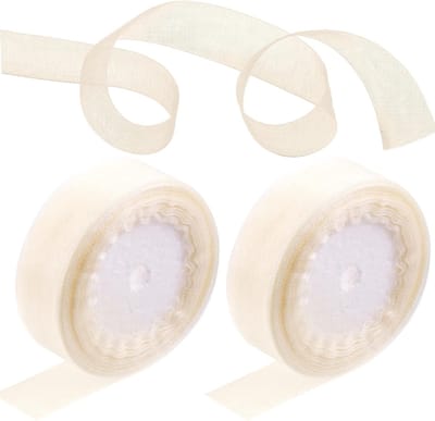 Beige Transparante Organza Linten voor Cadeauverpakking, Uitnodigingen en Feestdecoratie - 1" x 75ft, Perfect voor Bruiloften en Verjaardagen