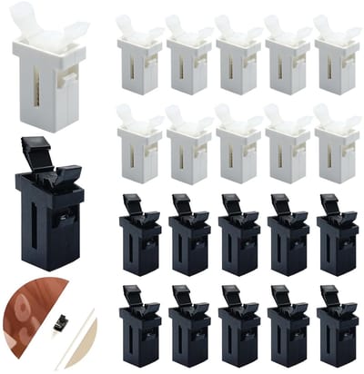 20 Stuks Afvalbakdeksel Sluitingen, Geschikt voor Diverse Afvalbakken, Flexibele Dekselvergrendeling voor 20L, 30L, 40L, 45L en 50L Afvalbakken