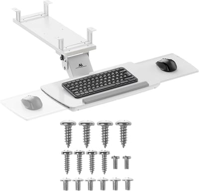 Ergonomische Toetsenbordlade Onder Bureau met Muisplateau - In Hoogte Verstelbaar en Draaibaar