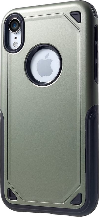 Peachy ProArmor protection hoesje bescherming geschikt voor iPhone XR case - Groen army
