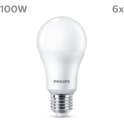 Philips LED 9290023069 LED-lamp Energielabel E (A - G) E27 Peer 13 W = 100 W Neutraalwit (Ø x h) 60 mm x 120 mm 6 stuk(s)