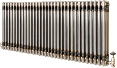 Kolomradiator - 3-kolom 600x1460 mm - ruw metaal - incl. kraan