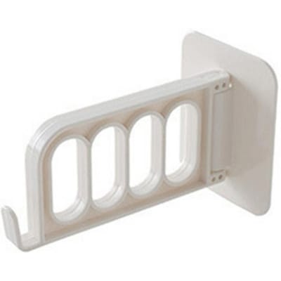 Multifunctionele Zelfklevende Hanger Haak Kleding Organizer Rek voor Glazen Raam Muurtegel(Wit)