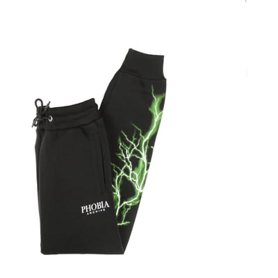 Lichtgewicht heren trainingsbroek groen Lightning broek zwart/groen