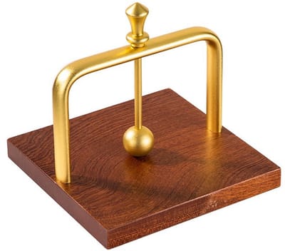 VHV - Servettenhouder - Servethouder voor tafel - Houten servettenhouder - Metaal - Vierkant - Voor cocktail servetten - Eettafel decoratie - 14cm - Goud