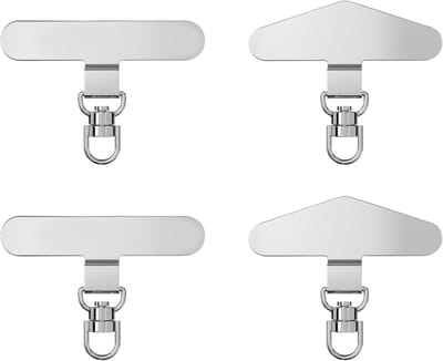 Universele Telefoonhouder met Lanyard, 4 Stuks, Rvs Bevestiging, Mobiele Accessoires en Fasteners voor Smartphones
