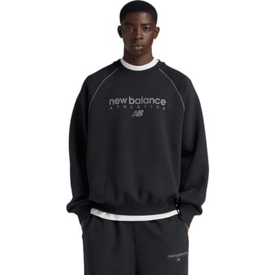 New Balance fleece Sweatshirts Heren - Zwart - Maat M - Katoen Jersey