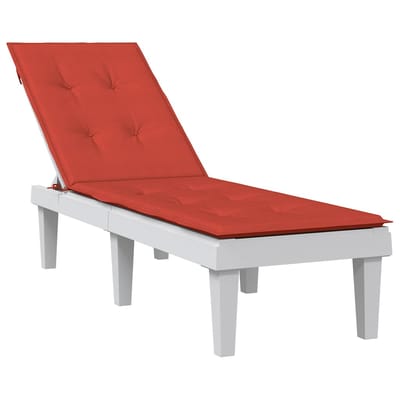 vidaXL - Terrasstoelkussen - (75+105) - x - 50 - x - 4 - cm - stof - gemêleerd - rood