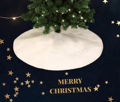 PD® - Kerstboomrok - Wit - 100 cm - Kerstboomkleed - Kerstboomring - Kerstboom Huls - Rond - Kerst