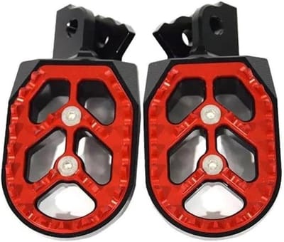 Off-road Pedalen - Motoronderdelen Voetsteunen - Verbeteren Rijervaring - Verlengde Comfortabele Steunen - 500 gram - Rood