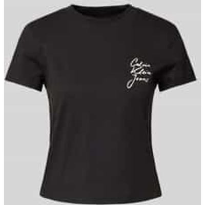 T-shirt met labelprint