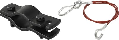 Hulpkoppeling set trekhaak voor aanhanger - zwart/rood - met 1 meter breekkabel - vouwwagen - trailer