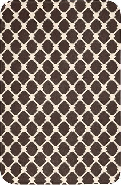 WC mat 40x60 cm - Antislip - Bruin - Ruitpatroon - Geometrisch - Toiletmat - Vloermat - Douchemat - Toilet tapijt - Toiletmatten
