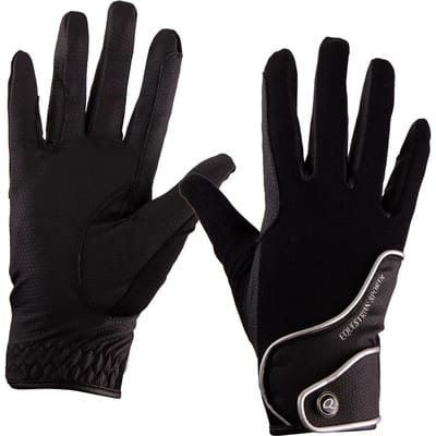 Qhp Handschoen Summer Mesh Zwart - XS | Paardrij handschoenen