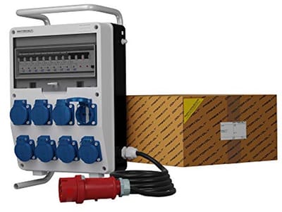Mobiele Stroomverdeler met 8x230V Contactdozen voor Bouwstroom