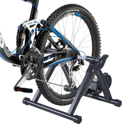 Fietstrainer Hometrainer - Rollentrainer Binnen - Effectief Trainen - Magnetische Weerstand - 26-28 Inch Wielen - Zwart
