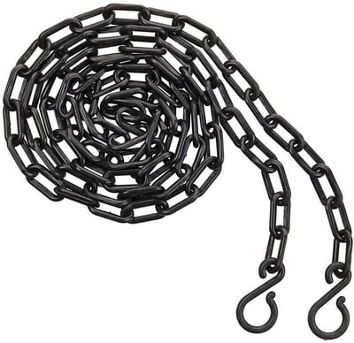 Dailygoods- Afsluitketting 5 m - Kunststof Ketting - Waarschuwingsketting - Parkeerketting - Lichtgewicht - Duurzaam en weerbestendig - Barrièreketting