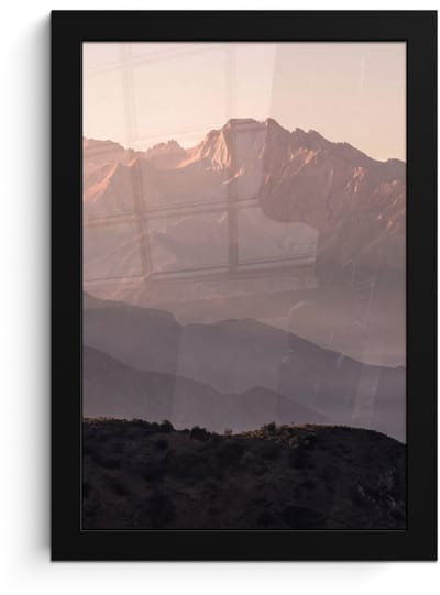 Poster in lijst - Fotolijst 20x30 cm - Posters - Panorama - Landschap - Bergen - Posterlijst zwart - Decoratie - Wanddecoratie woonkamer - Muurdecoratie slaapkamer