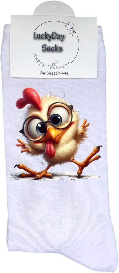 Blije kip - Valentijns Cadeau - Grappige sokken - Leuke sokken - Hem Haar sokken - Vrolijke sokken - Sint cadeau - Vaderdag - Moederdag - Verjaardag cadeau - Kerst cadeau - Vogel - Dieren - Leuk Cadeau - Print sokken - Socks maken Happy - 37-44