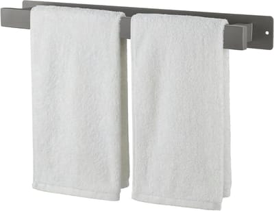 RVS Handdoekrek van 40 cm voor grote handdoeken, sterke zelfklevende wandmontage, roestbestendig en praktisch voor badkamer en keuken opslag