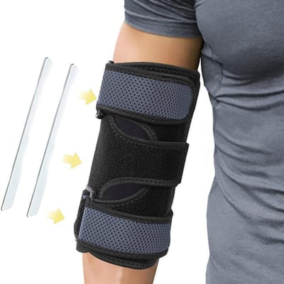 1 Stuk Elleboogbrace Nacht Elleboog Slaapondersteuning Kenmerken Stabilisator Met 2 Verwijderbare Metalen Spalken Perfect Voor Cubitaal Tunnel Syndroom Tendinitis groen