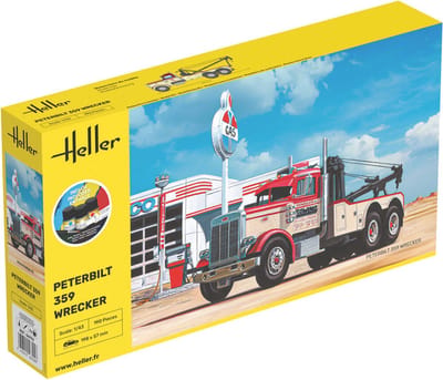 Heller Modelbouwpakket Militaire voertuigen - 56794 Peterbilt 359 Wrecker - Amerikaanse Takelwagen - Starter Kit Plastic - 1:43 - Modelbouw