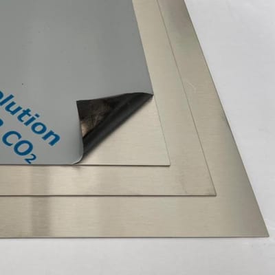 RVS 304 vlakke plaat - 0,8mm, 400x400mm