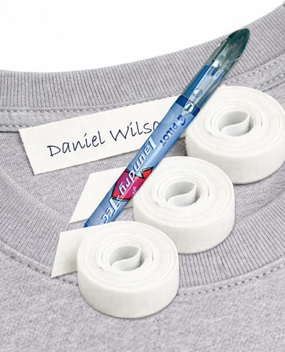 Stoffen tape set - Strijk labels - Kleding markeren - Wasbestendig tot 60°C - 3 meter per rol - Wit