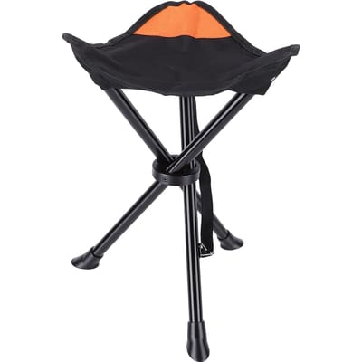 2 stuks Reisfoldbare Campingkruk Buiten Driepootstoel Draagbare Feeststoel Visstoelen Stoel voor Kamp Wandelen Strand black