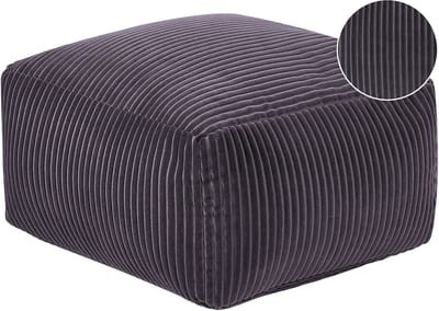 MUKKI - Poef - Donkergrijs - Corduroy
