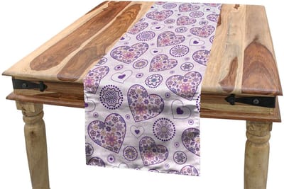 ABAKUHAUS Valentijnsdag-tafelloper – rechthoekig 40x180 cm – polyester, wasbaar