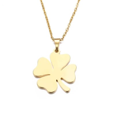WiseGoods Luxe Klavertje Vier Ketting Dames - Kettingen - Sieraad Cadeau - Sieraden - Kleding Accessoires - Geschenk Vrouwen Goud