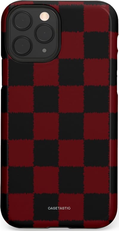 Casetastic hoesje geschikt voor Apple iPhone 11 Pro - Dubbellaagse bescherming - De Houthakker - Fashion Case - Zwart Bordeaux