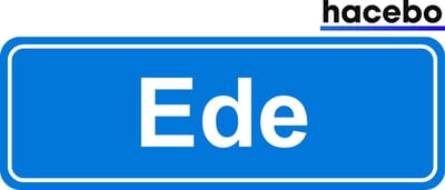 Hacebo - Plaatsnaam Sticker - 29x10 CM - Ede sticker - Verkeersborden sticker - grappige cadeaus - Ede
