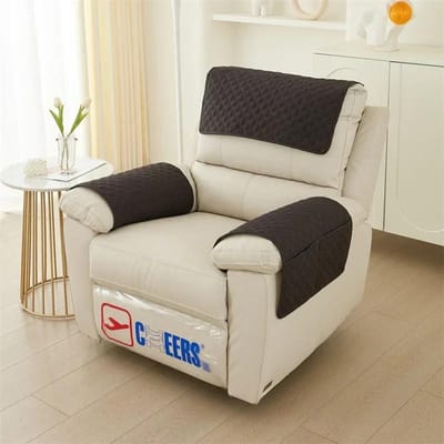 3 STUKS Hoofdsteunhoes voor Relaxfauteuil Effen Kleur Enkele Banken Combinatie Slipcover met Opbergzakken Stofdichte Sofahoes