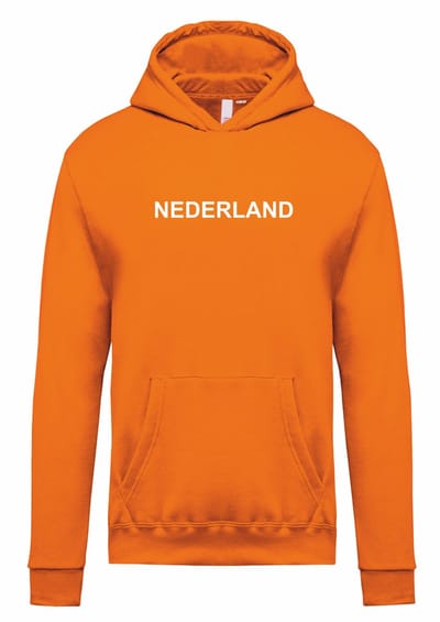 Hoodie Nederland Tekst | Koningsdag kleding | oranje hoodie shirt | Oranje | maat XS