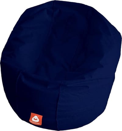 Whoober ronde zitzak Ibiza L outdoor marine blauw - Wasbaar - Voor binnen en buiten