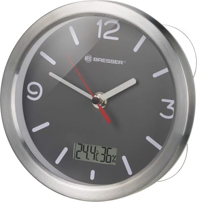 Draadloze Badkamerklok met Thermometer en Hygrometer - Waterdicht en Flexibel Op te Hangen