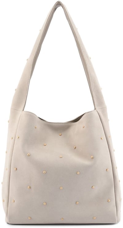 FREDsBRUDER Leren schoudertas The Beaded One Collection Hobo Bag Creamy Cream crème