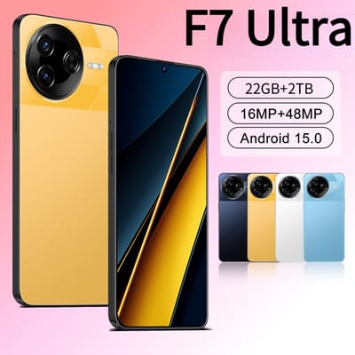 Smartphone F7 Ultra 22GB+2TB Android 15 Mobiele Telefoons Gezichtsherkenning 5G Dual SIM Wereldwijde Versie Origineel 7800mAh Mobiele Telefoons