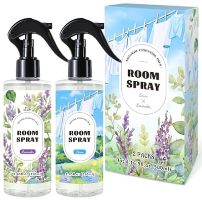 Kamerspray 250 ml set van 2 - Luchtverfrisser met lavendelgeur voor frisse kamers